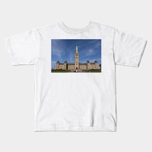 Center block of the Canadian Parliament - Ottawa, Ontario Kids T-Shirt